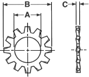 External Tooth Lock Washer