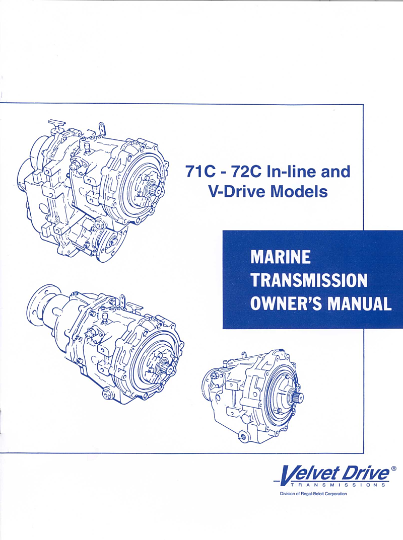 Warner Velvet 71c 72c Transmission Owners Manual