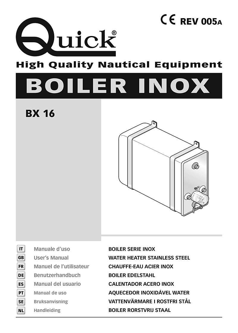 Quick Nautic Hot Water Heater Boilerbx16 Rev05a english
