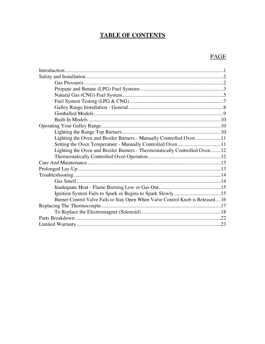 ' Force 10 Stove Manual Eng 0019 Rev B'